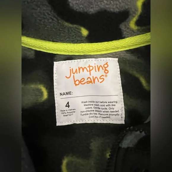 Boys Size 4 Jumping Beans Fleece Full Zip-Up - Picture 2 of 3